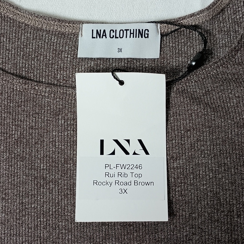 LNA Clothing Rui Rib Long Sleeve Top Size 3X - Picture 7 of 10